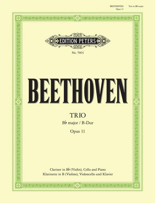 Clarinet Trio Bb Op. 11, Clarinet, Cello and Piano