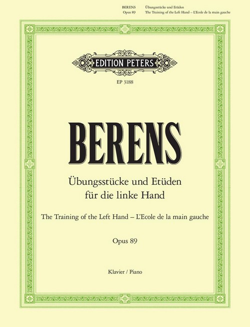 Übungstücke und Etüden für die linke Hand = The Training of the Left Hand, Op. 89, Piano