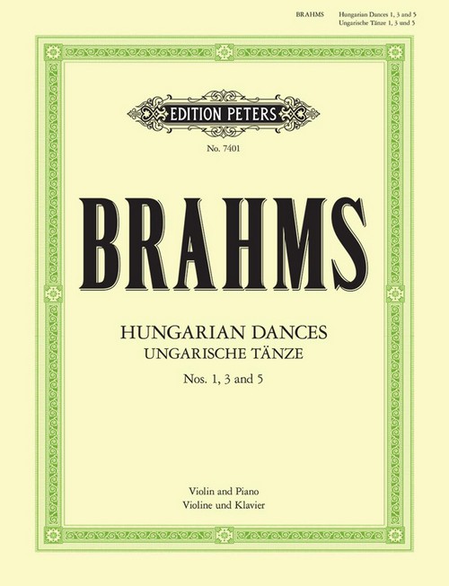 Hungarian Dances Nos. 1, 3 And 5, Violin and Piano