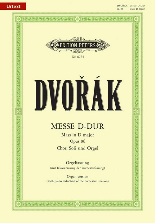 Mass In D Op.86: Für 4 Solostimmen, gemischten Chor und Orgel, SATB, Organ, Klavier