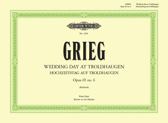 Wedding Day At Troldhaugen Op.65 No.6, Piano, 4 Hands