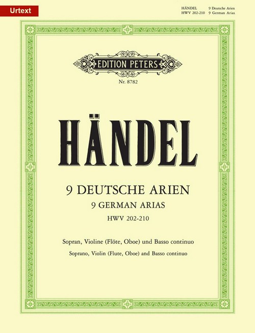 9 German Arias HWV 202-210, High Voice and Piano. 9790014071165