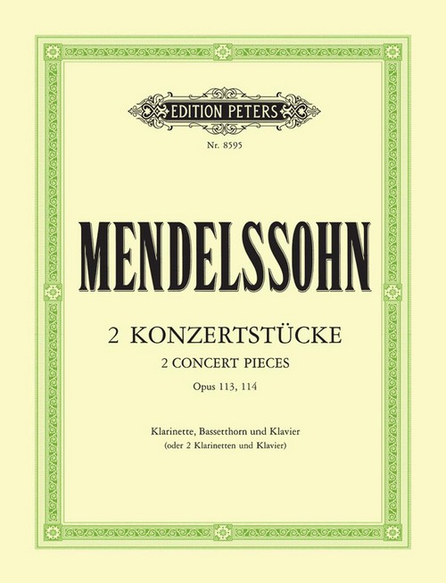 2 Konzertstücke Op.113, 114, 2 Clarinets and Piano. 9790014068820