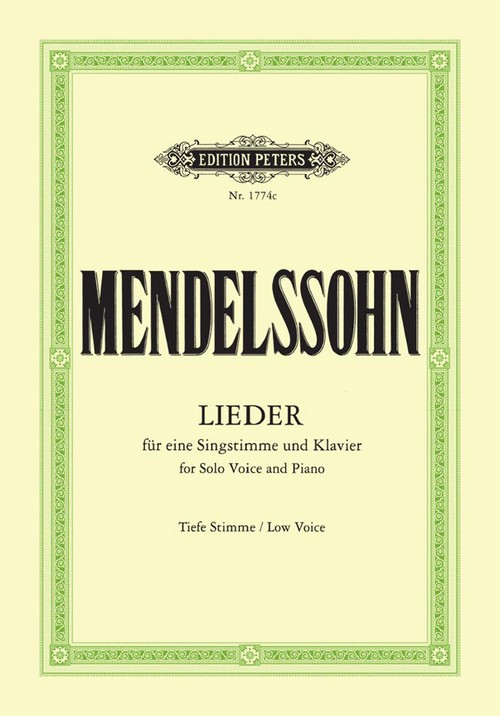 Samtliche Lieder, Low Voice, Vocal and Piano