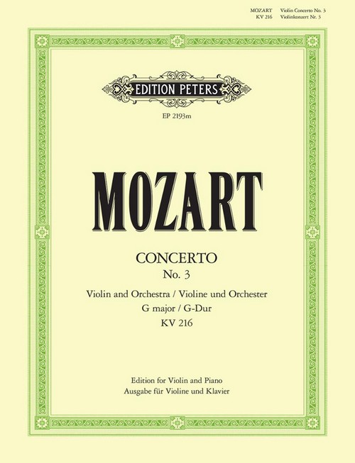 Violin Concerto No.3 In G K.216, Viola and Piano