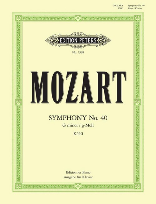 Symphonie No. 40, KV 550, Piano