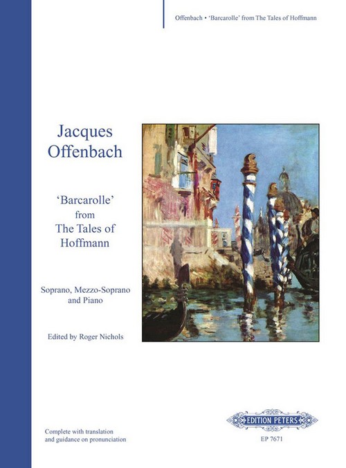 Barcarolle From Tales Of Hoffmann, Piano and 2 Vocals. 9790577084626 Barcarolle From Tales Of Hoffmann, Piano and 2 Vocals. 9790577084626