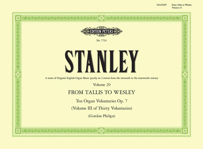 Tallis To Wesley 29 Voluntaries Opus 7, Organ. 9790577080390