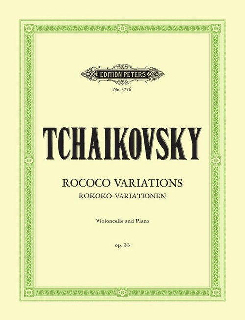 Rococo Variations Op. 33. Instrumental Solo Cello & Piano Accompaniment