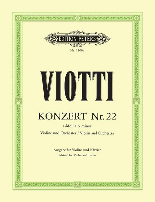 Concerto No.22 in A minor, Violin and Piano