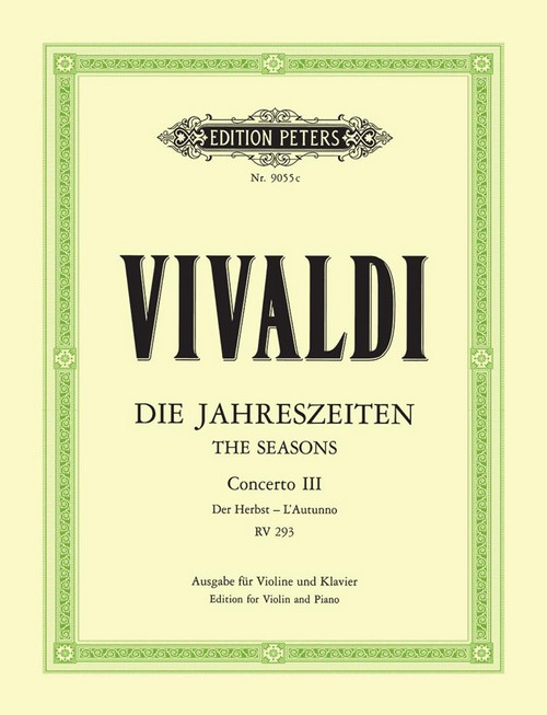 Die Jahreszeiten: Concerto No. 3, Der Herbst RV 293, Violin and Piano