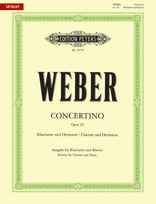 Concertino Op. 26, Clarinet and Piano. 9790014070991