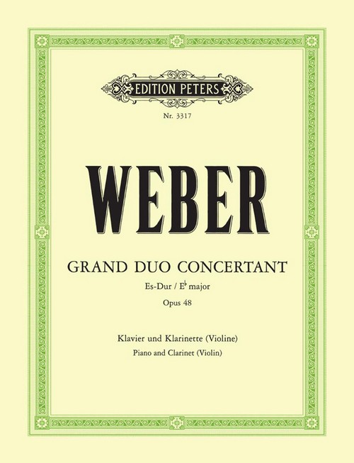 Grand Duo Concertante Op.48, Clarinet and Piano. 9790014015558