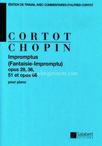 Four Impromptus: Edition De Travail Avec Commentaires D'Alfred Cortot - Partition, Piano. 9790048041318