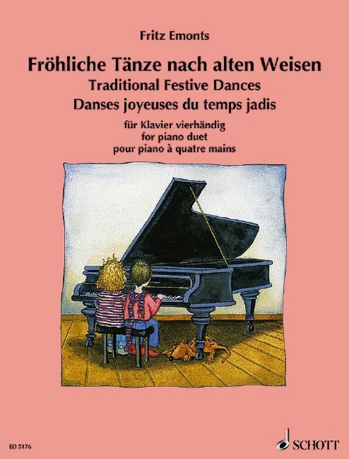 Traditional Festive Dances, piano 4 hands = Danses joyeuses du temps jadis, pour piano à quatre mains. 9790001059114