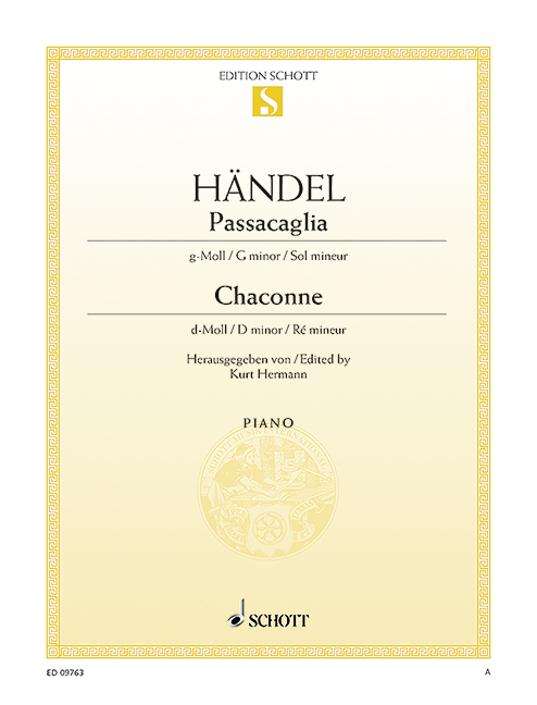 Passacaglia, G minor. Chaconne, D minor, Piano. 9790001092715