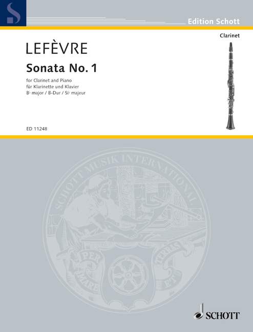 Sonata No. 1, from "Méthode de Clarinette", for Clarinet and Piano. 9781847611765