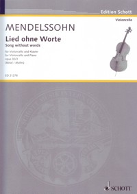 Song without Words, for Violoncello and Piano, op. 30/3. 9790001180191