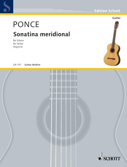 Sonatina meridional, for Guitar. 9783795798239