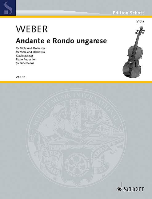 Andante e rondo ungarese, Viola and Orchestra, Piano Reduction