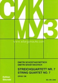 Streichquartet 7 Op.108, String Quartet. 9790003018102