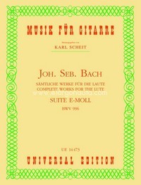 Suite Mi M. Bwv 996 (Scheit), Guitar. 9783702420932