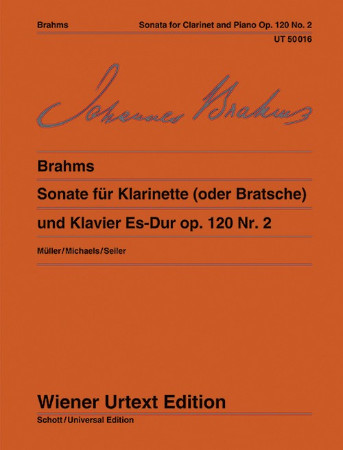 Sonate für Klarinette (oder Bratsche) und Klavier, Es-Dur, op. 120, Nr. 2. 9783850550154