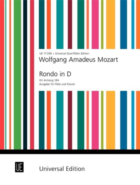 Rondo in D, KV Anhang 184, Edition for Flute and Piano