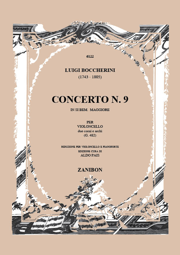 Concerto N. 9 In Si Bem. Maggiore G.482: Ed. A. Pais, Cello and Piano
