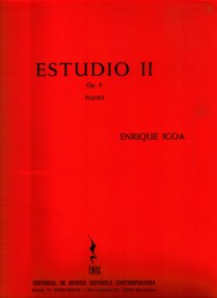 Estudio II, op. 5, para piano. 9788488120410