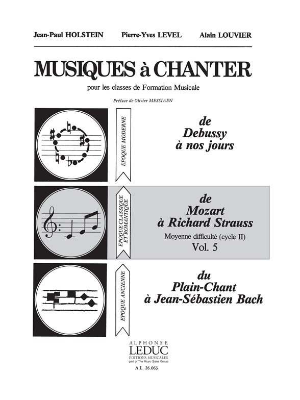 Musiques à chanter - Cycle 2 Niveau moyen / Volume 5 (Mozart a Strauss)