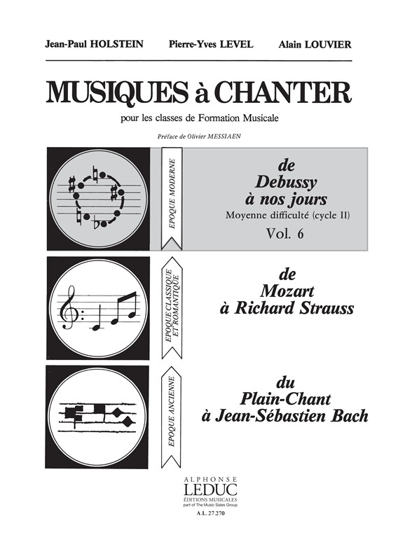 Musiques à chanter - Cycle 2 Niveau moyen / Volume 6 (Debussy a nous jours)