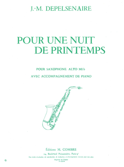 Pour une nuit de printemps, pour Saxophone avec accompagnement de Piano. 55993