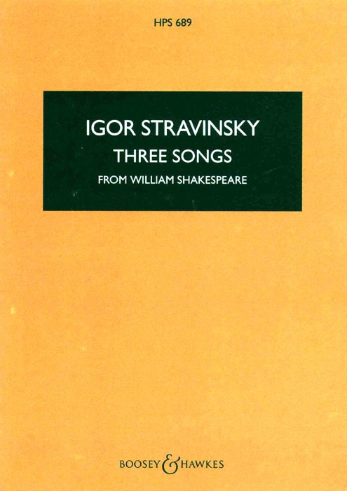 Three Songs from William Shakespeare. Study Score. 9790060027215 Three Songs from William Shakespeare. Study Score. 9790060027215