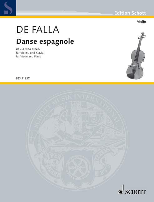 Danse espagnole, de La Vida Breve, para violín y piano