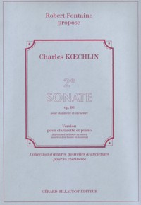 2e Sonate, op. 86, pour clarinette et orchestre, Réduction clarinette et piano. 57082