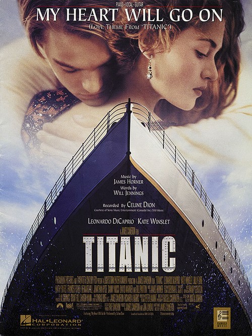 My Heart Will Go On (Love Theme from 'Titanic'), piano, vocal, guitar