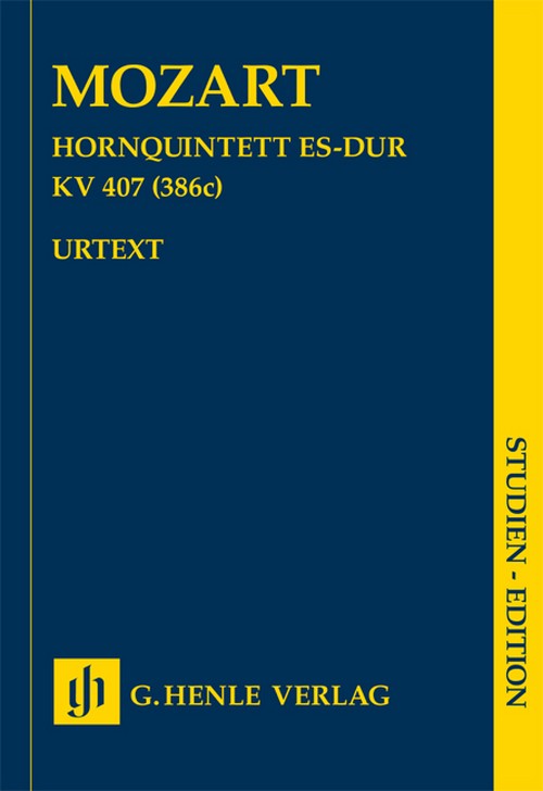 Hornquintett Es-Dur KV 407 (386c). Urtext, Studien Edition. 9790201898261 Hornquintett Es-Dur KV 407 (386c). Urtext, Studien Edition. 9790201898261