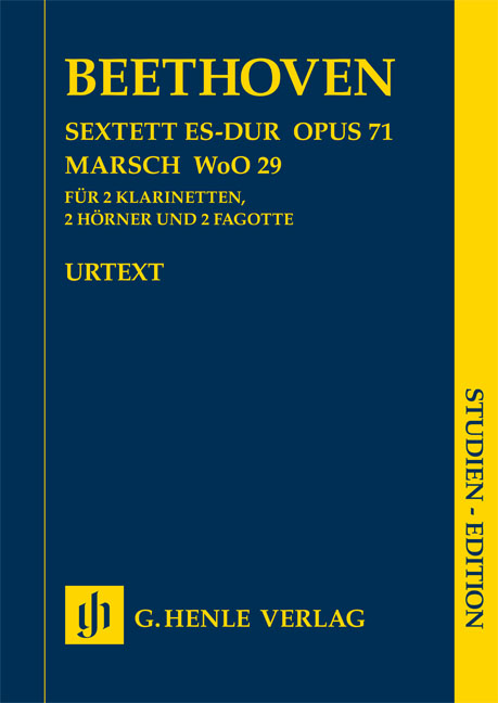 Sextett Es-Dur Opus 71. Marsch WoO 29. Urtext. Studien Edition