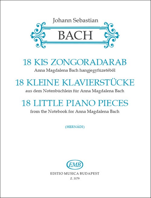 18 Kleine Klavierstücke aus Anna Magdalena Bach's Notenbüchlein. 9790080031797