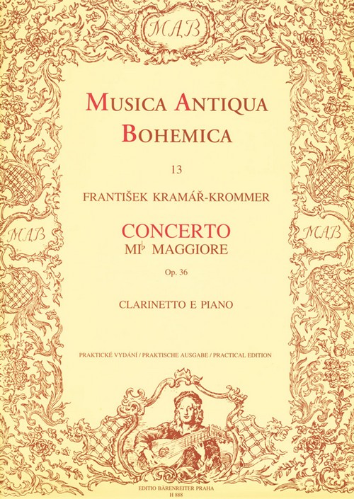 Concerto Mib maggiore, op. 36, clarinetto e piano