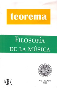 Teorema nº XXXI/3: Filosofía de la música. 57935