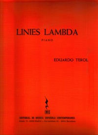 Linies Lambda, para piano