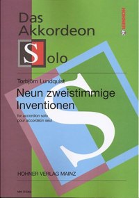 Neun zweistimmige Inventionen, für Akkordeon Solo. 9790202913444