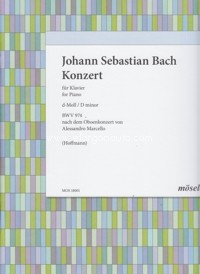 Konzert für Klavier, D-moll, nach dem Oboenkonzert von Alessandro Marcello, BWV 974, für Klavier. 9790203701101