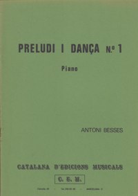 Preludi i Dança, nº 1, per a piano. 58921