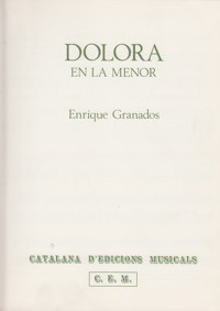 Dolora en la menor, para piano
