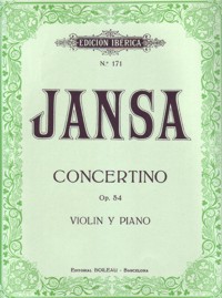 Concertino, op. 54. Violín y piano