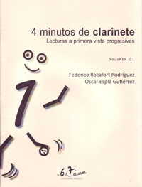 4 minutos de clarinete 01. Lecturas a primera vista progresivas. 9790801288400