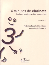 4 minutos de clarinete 03. Lecturas a primera vista progresivas. 9790801288264